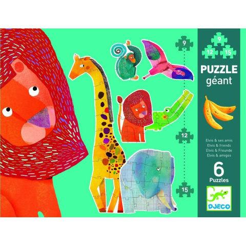 Djeco Puzzle Elvis i przyjaciele Djeco Puzzle Elvis i przyjaciele